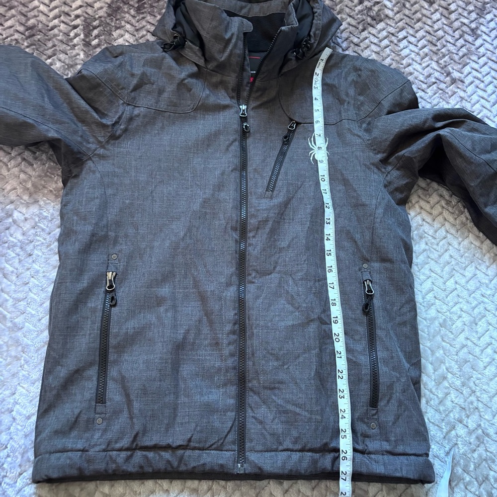 Spyder Vyrse Men's Black Hooded thinsulate Ski Jacket size Small - Picture 9 of 12